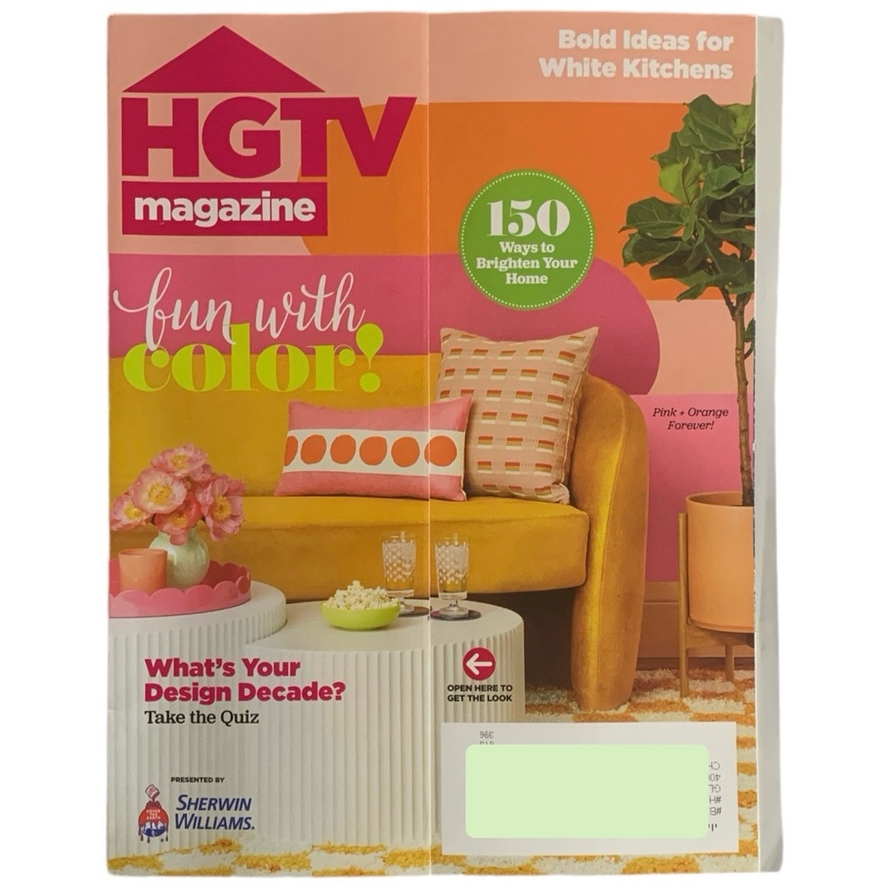 HGTV Magazine May June 2024 Fun With Color Bold Ideas For White Kitchens Design